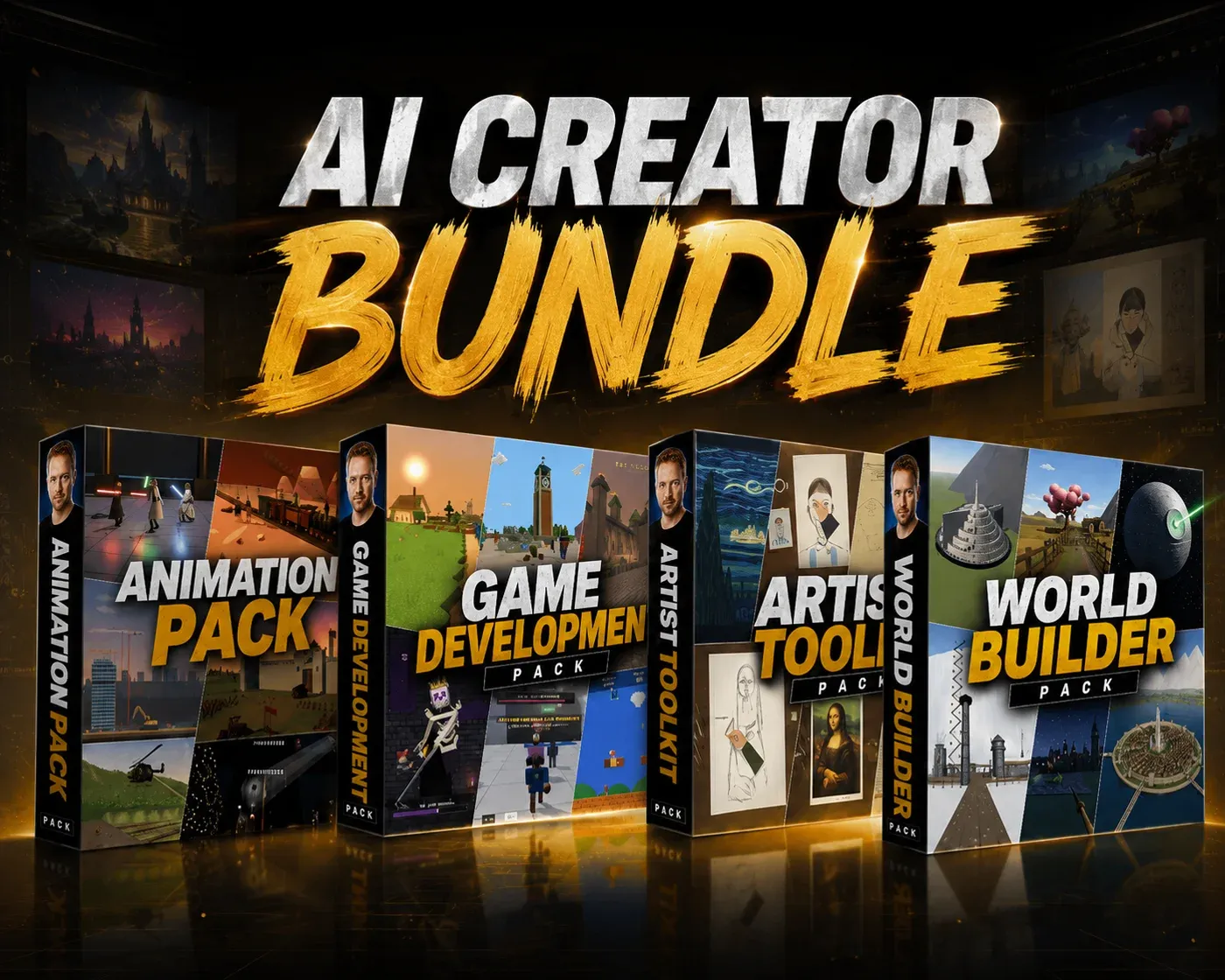 The AI Creator Bundle: Animation, Game Development, Artist Toolkit and World Builder packs
