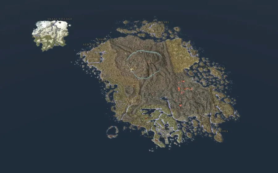 The island of Vvardenfell from Morrowind as a 3D atlas