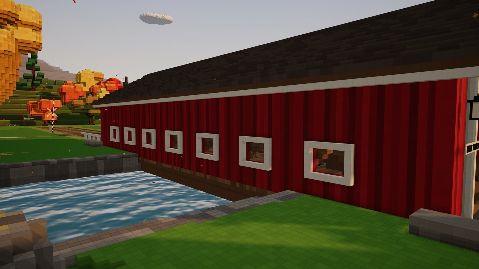 The red covered bridge over Acorn Creek