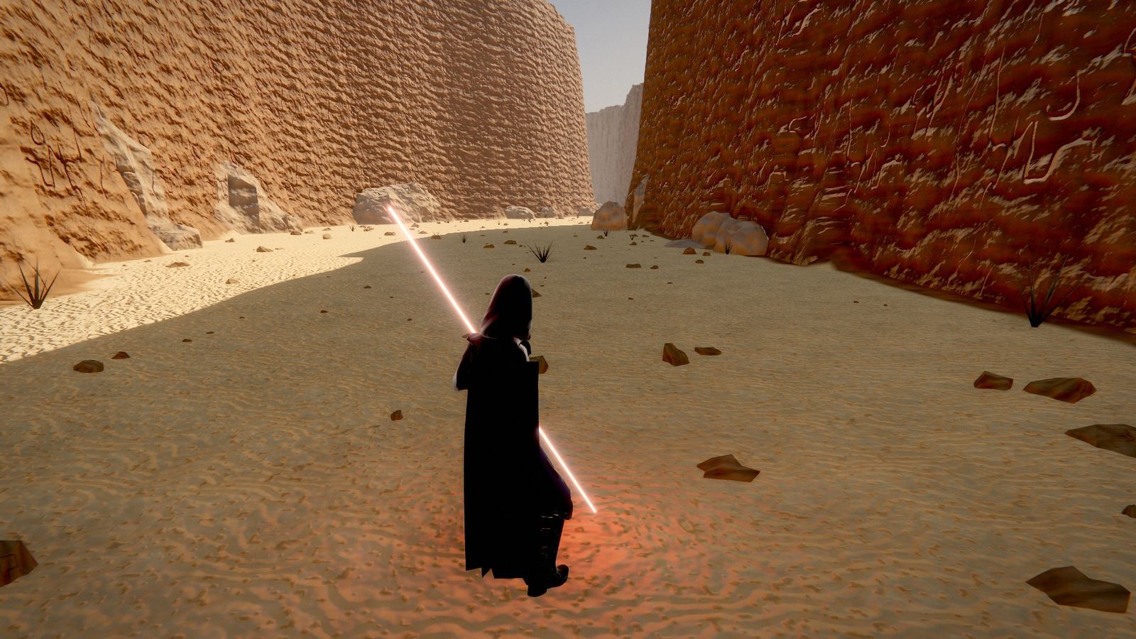 Maul in a Tatooine canyon