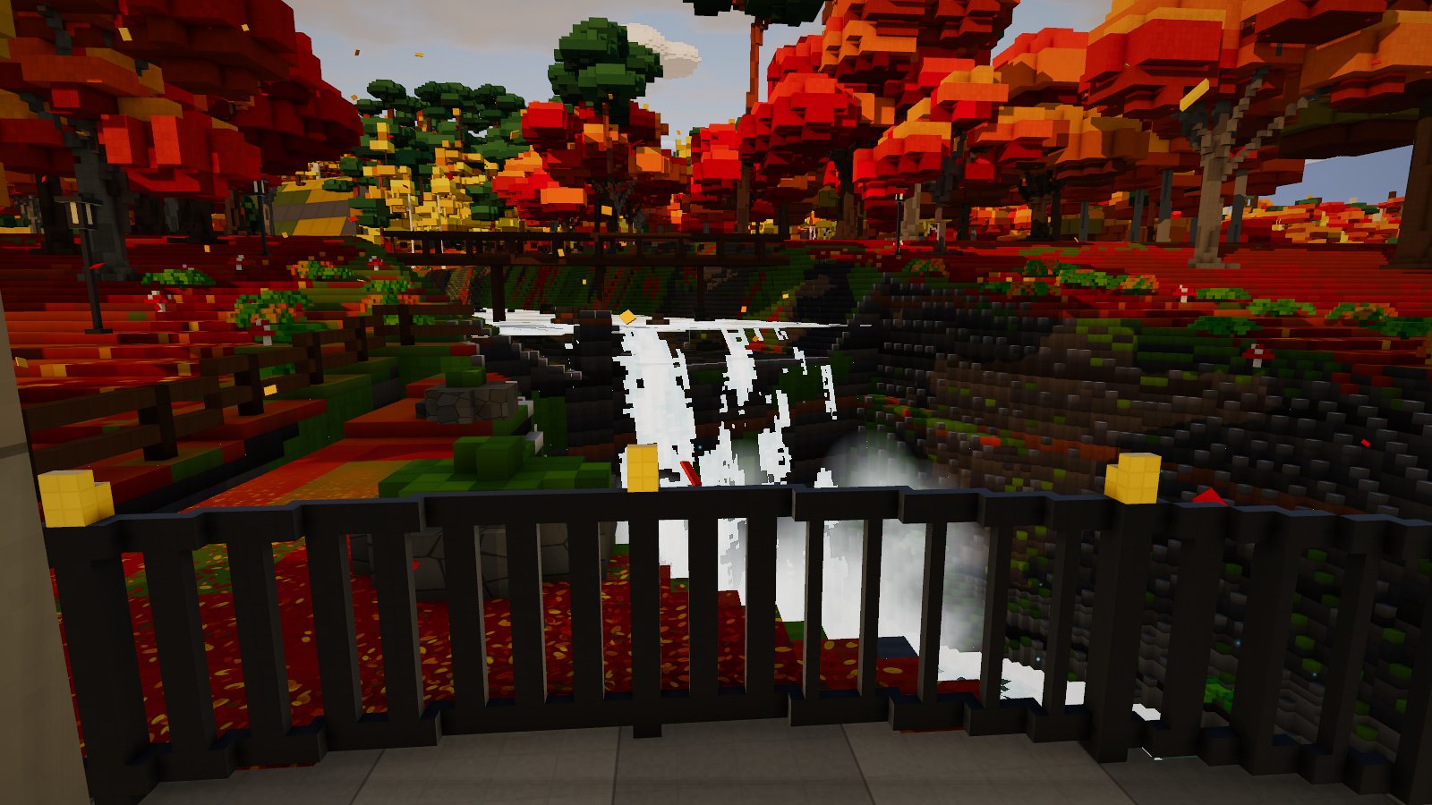 The view from the balcony of Ossian’s Hall over Rowan Falls
