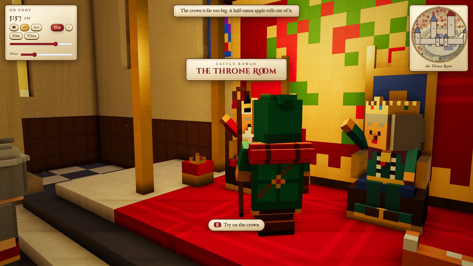 In the Throne Room of Castle Rowan, standing before King Aldric on his throne