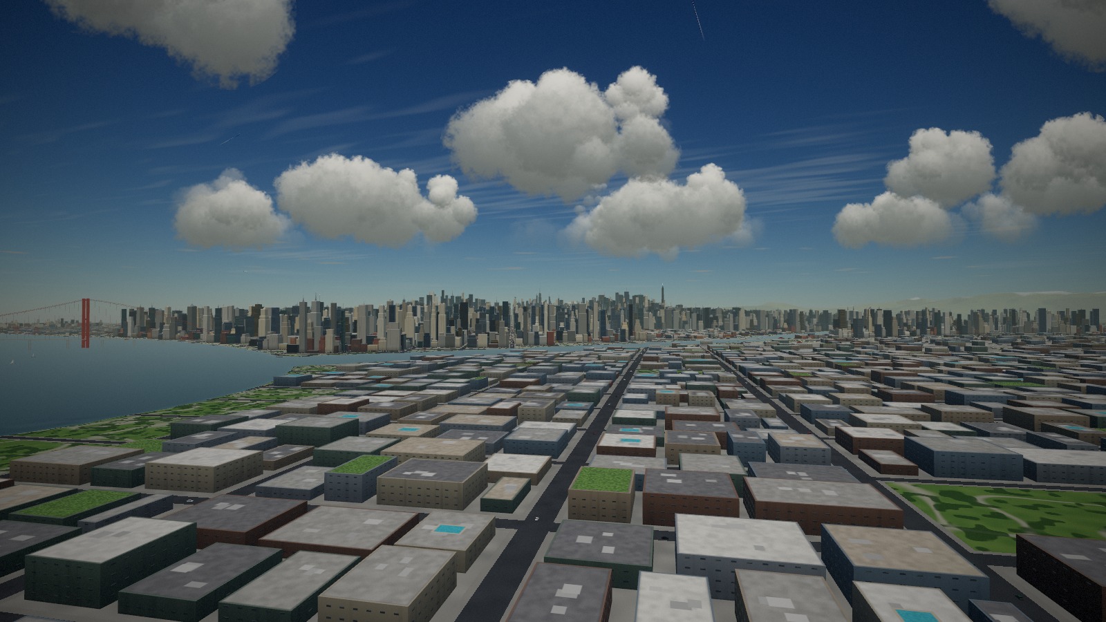 Superman’s city skyline from above