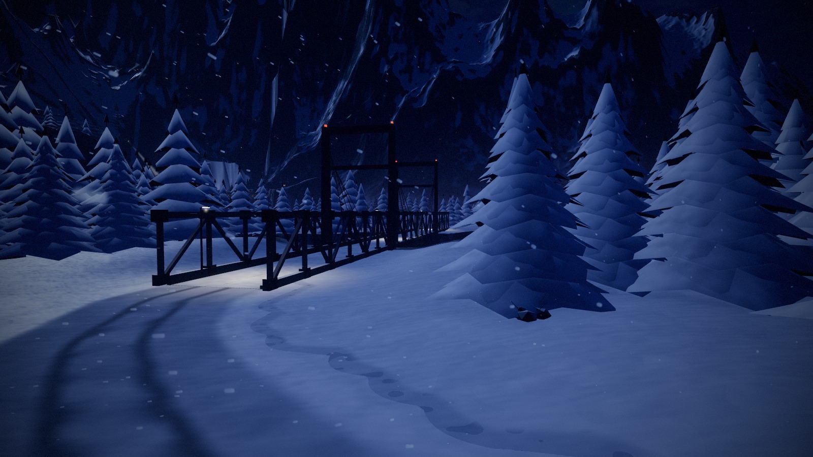 A bridge over the wilderness gorge
